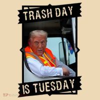 Trump Garbage Truck Trash Day Is Tuesday Tote Bag thumb 4