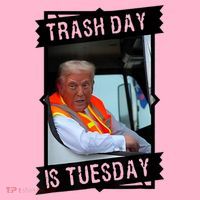 Trump Garbage Truck Trash Day Is Tuesday Coaster thumb 2