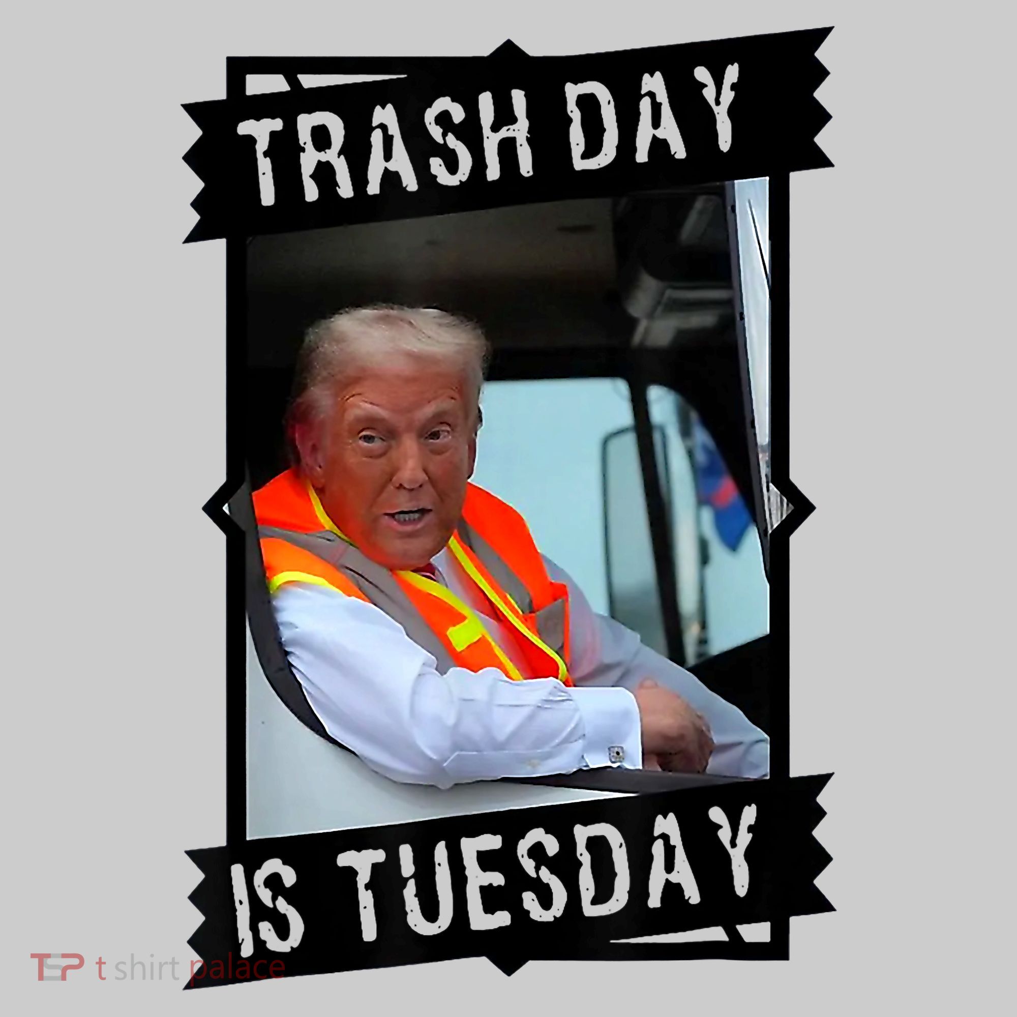 Trump Garbage Truck Trash Day Is Tuesday Kids Tie-Dye T-Shirt