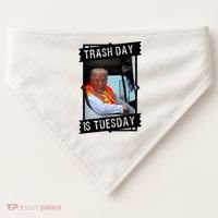Trump Garbage Truck Trash Day Is Tuesday USA-Made Doggie Bandana thumb 0