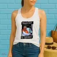 Trump Garbage Truck Trash Day Is Tuesday Women's Tank Top thumb 2