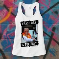 Trump Garbage Truck Trash Day Is Tuesday Women's Tank Top thumb 3