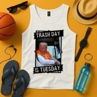 Trump Garbage Truck Trash Day Is Tuesday Tank Top thumb 4