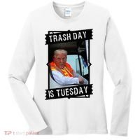 Trump Garbage Truck Trash Day Is Tuesday Women's Long Sleeve Shirt thumb 0