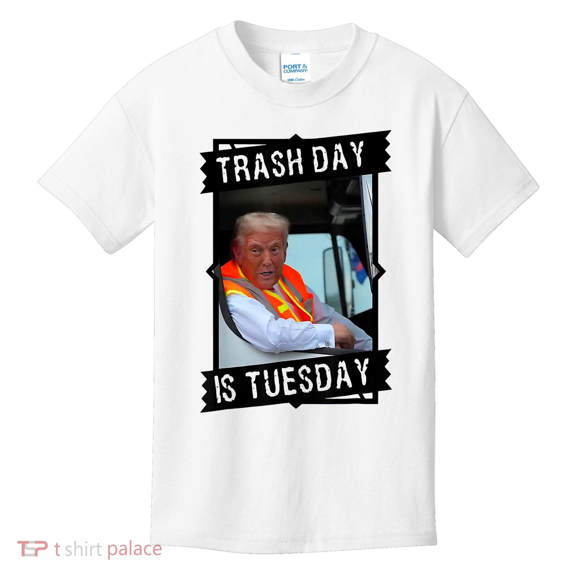 Trump Garbage Truck Trash Day Is Tuesday Kids T-Shirt