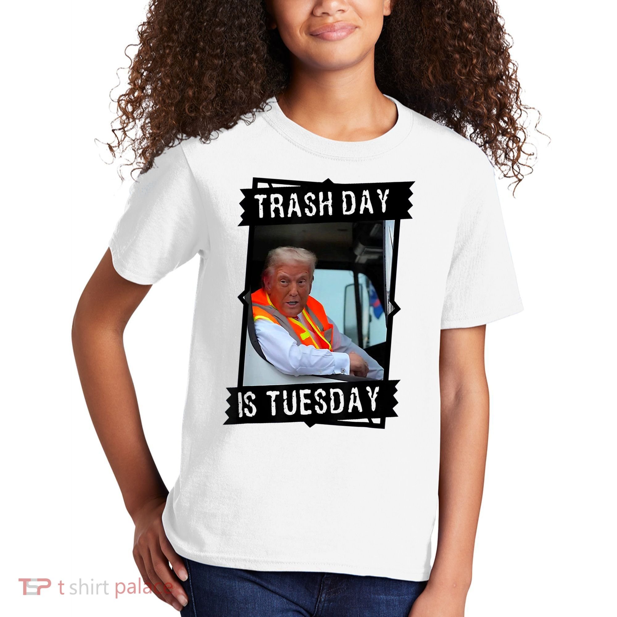 Trump Garbage Truck Trash Day Is Tuesday Kids T-Shirt