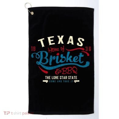Texan Grillmaster: Texas Bbq Brisket Texas Independence Day Gift Golf Towel