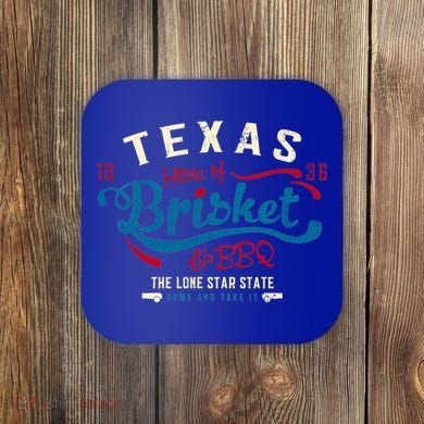 Texan Grillmaster: Texas Bbq Brisket Texas Independence Day Gift Coaster