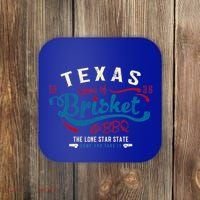 Texan Grillmaster: Texas Bbq Brisket Texas Independence Day Gift Coaster thumb 0