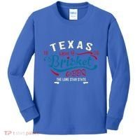 Texan Grillmaster: Texas Bbq Brisket Texas Independence Day Gift Kids Long Sleeve Shirt thumb 0