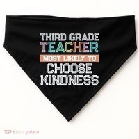 Third Grade Teacher Most Likely To Choose Kind USA-Made Doggie Bandana thumb 0