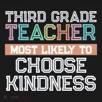 Third Grade Teacher Most Likely To Choose Kind USA-Made Doggie Bandana thumb 2