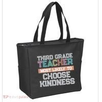 Third Grade Teacher Most Likely To Choose Kind Tote Bag thumb 2