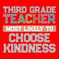 Third Grade Teacher Most Likely To Choose Kind Santa Hat thumb 1