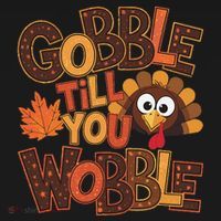Turkey Gobble Til You Wobble Happy Thanksgiving Pajama Set thumb 2