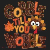 Turkey Gobble Til You Wobble Happy Thanksgiving Golf Towel thumb 3