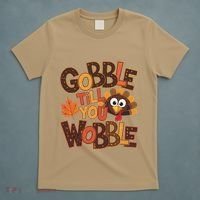 Turkey Gobble Til You Wobble Happy Thanksgiving T-Shirt thumb 5