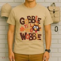 Turkey Gobble Til You Wobble Happy Thanksgiving T-Shirt thumb 6