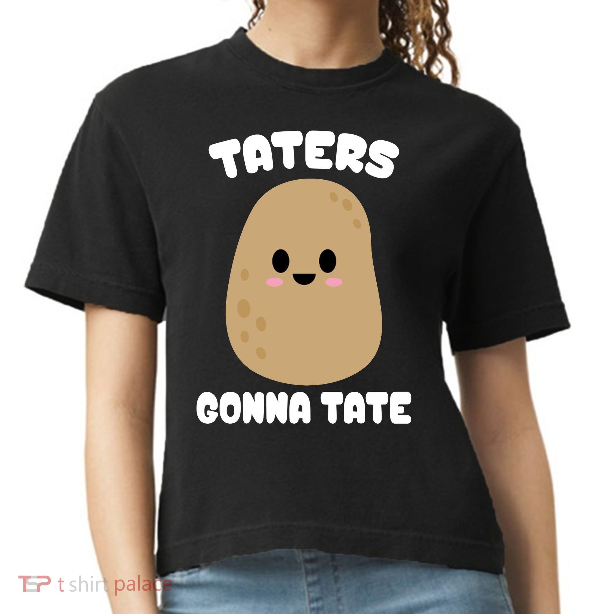 Taters Gonna Tate Funny Potato Comfort Colors Boxy T-Shirt