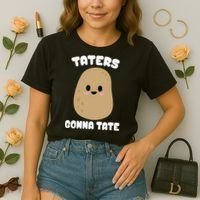 Taters Gonna Tate Funny Potato Comfort Colors Boxy T-Shirt thumb 2