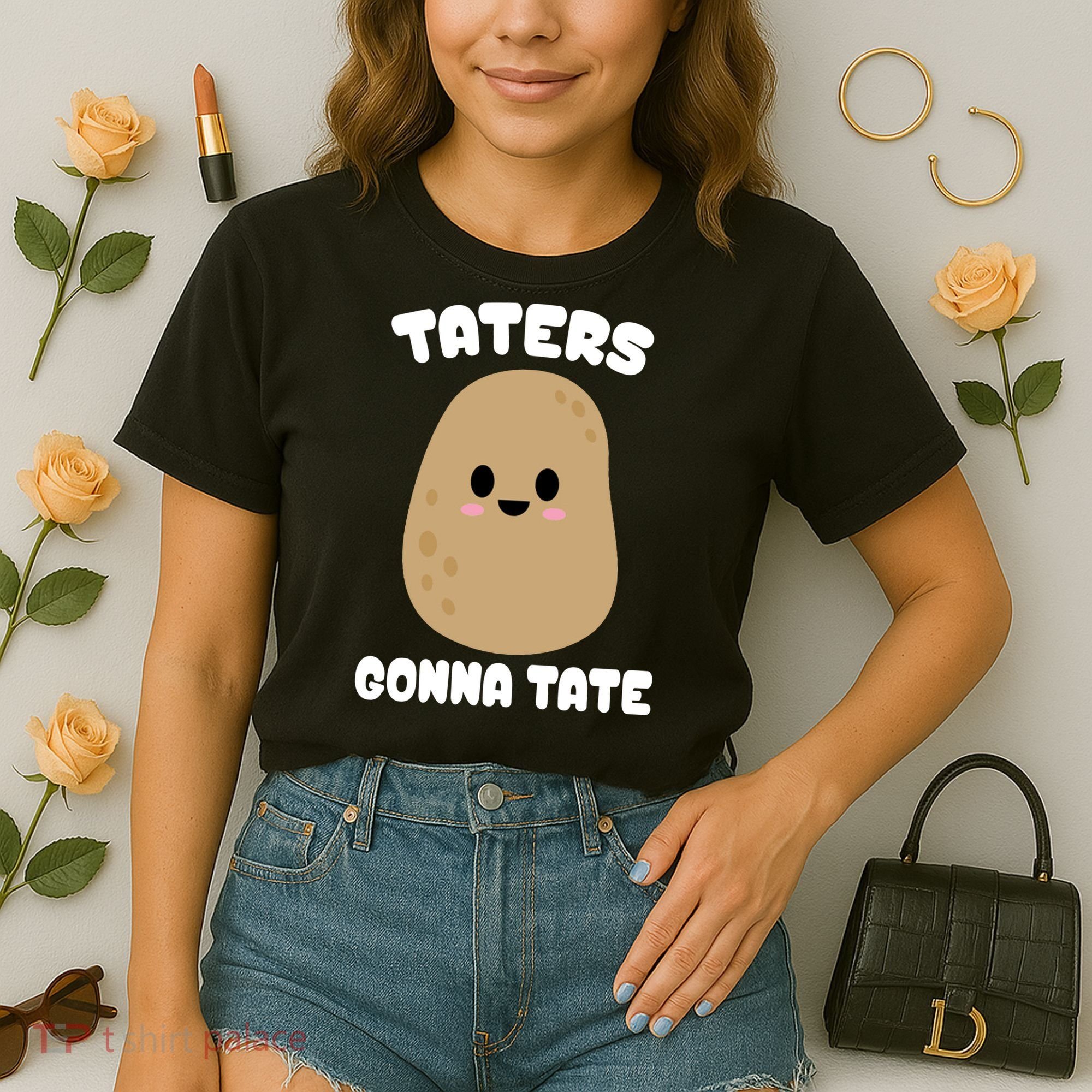 Taters Gonna Tate Funny Potato Comfort Colors Boxy T-Shirt