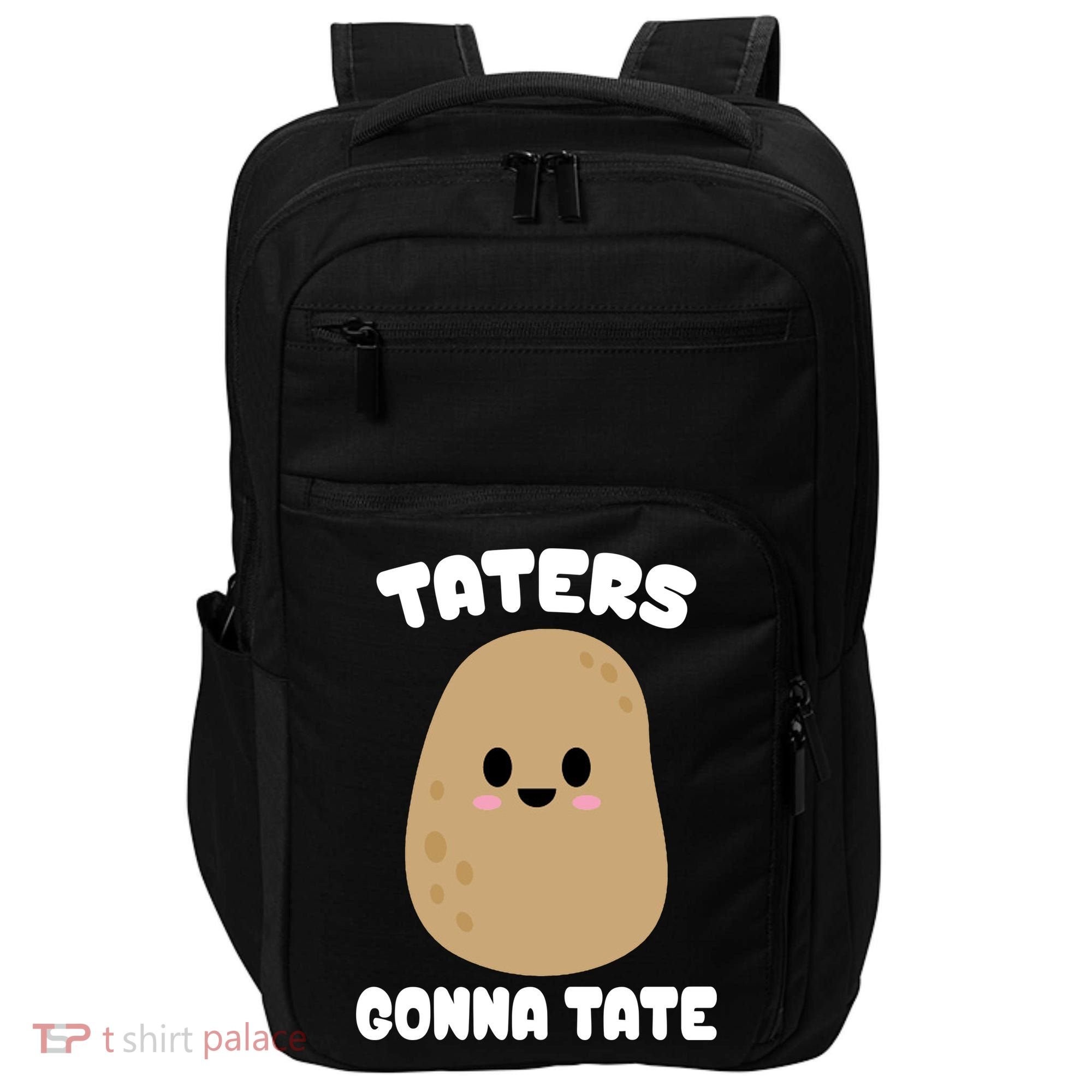 Taters Gonna Tate Funny Potato Impact Tech Backpack