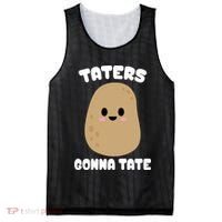 Taters Gonna Tate Funny Potato Mesh Reversible Basketball Jersey Tank thumb 0