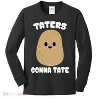 Taters Gonna Tate Funny Potato Kids Long Sleeve Shirt thumb 0
