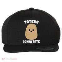 Taters Gonna Tate Funny Potato Wool Snapback Cap thumb 0