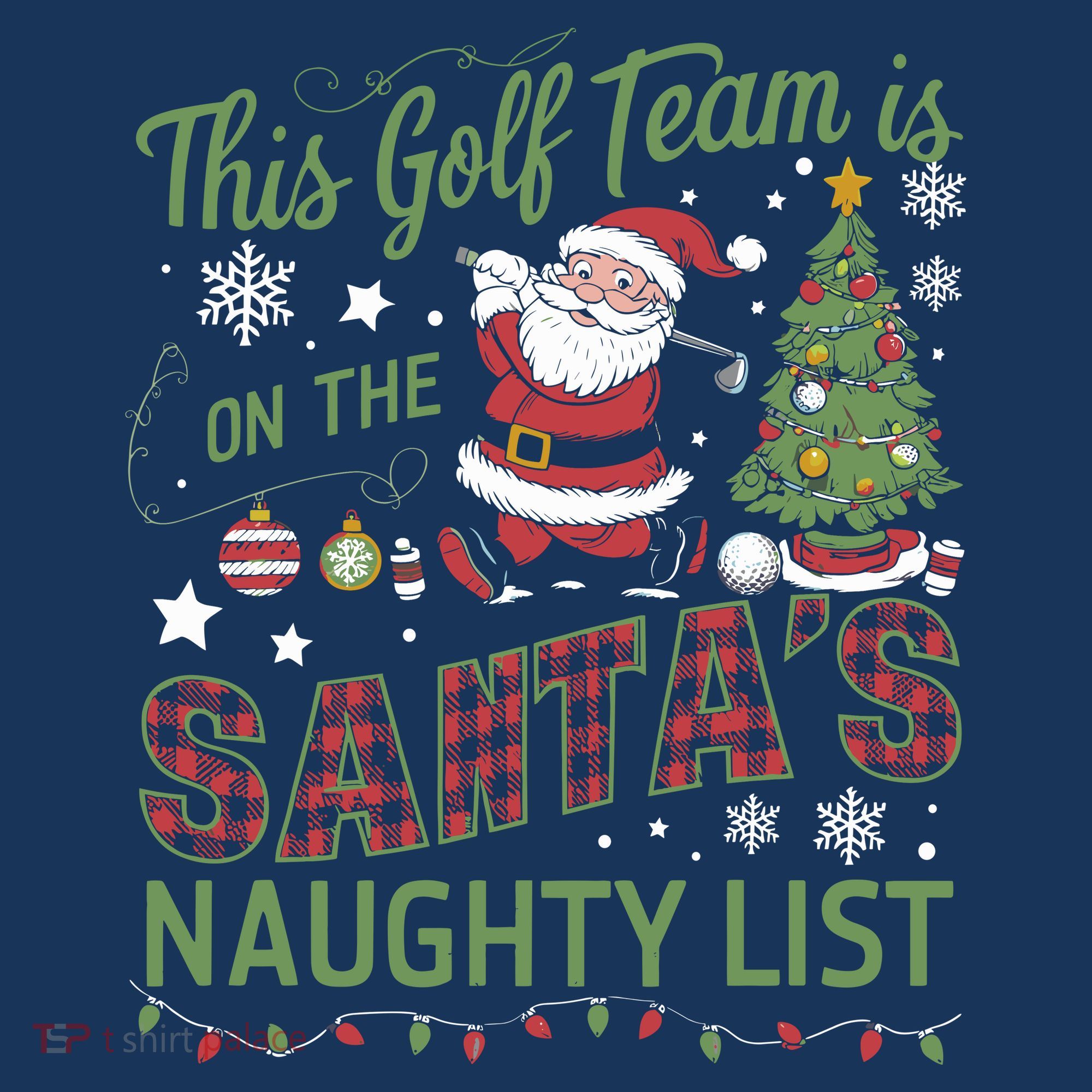 This Golf Team Is On The SantaS Naughty List Women's Tank Top