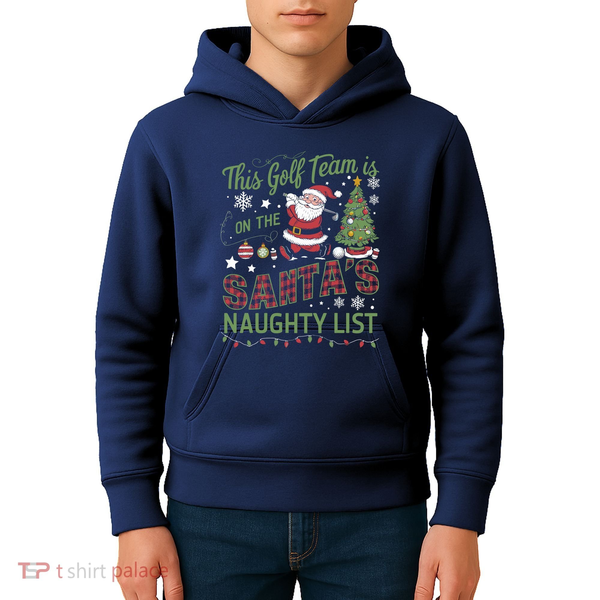 This Golf Team Is On The SantaS Naughty List Kids Hoodie