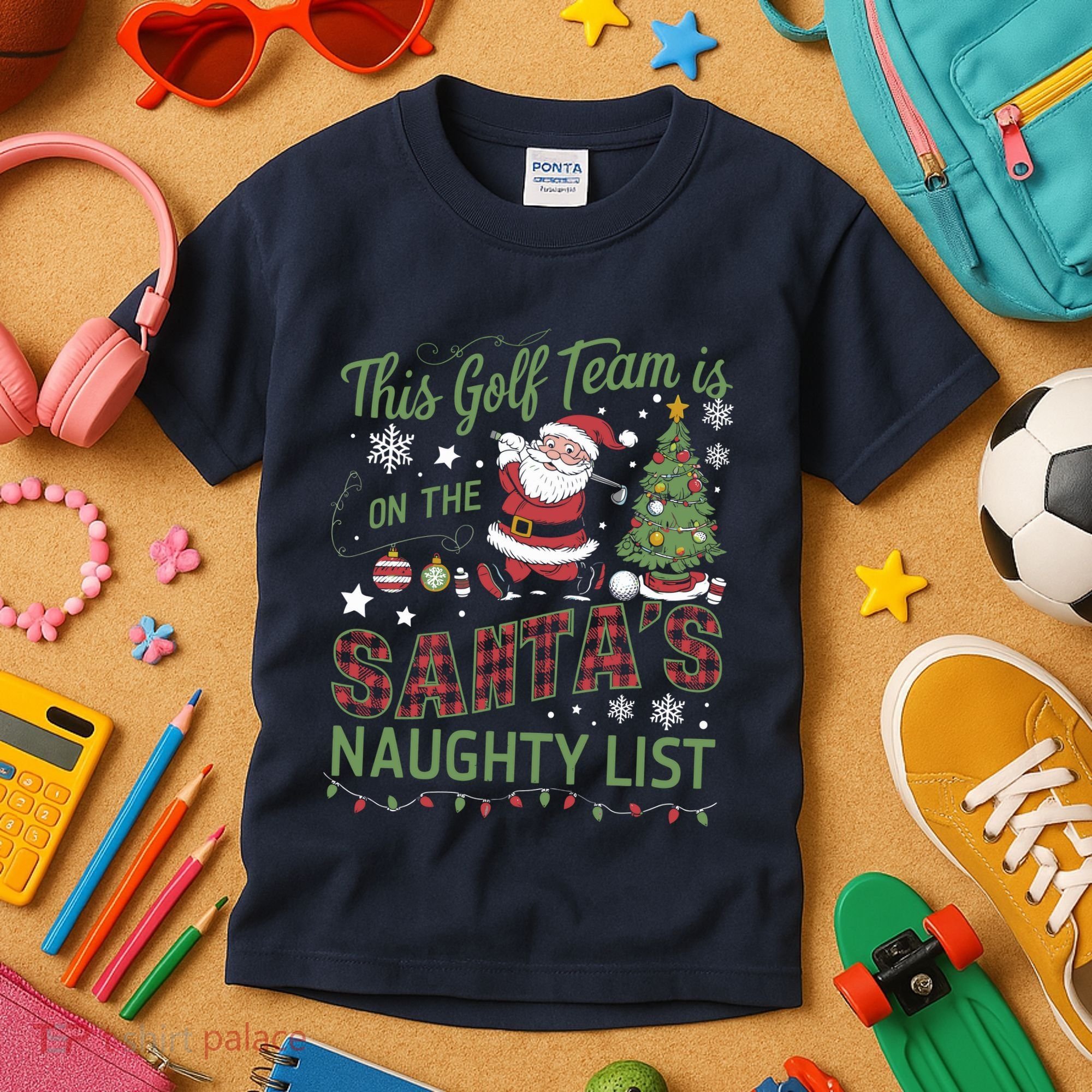 This Golf Team Is On The SantaS Naughty List Kids T-Shirt