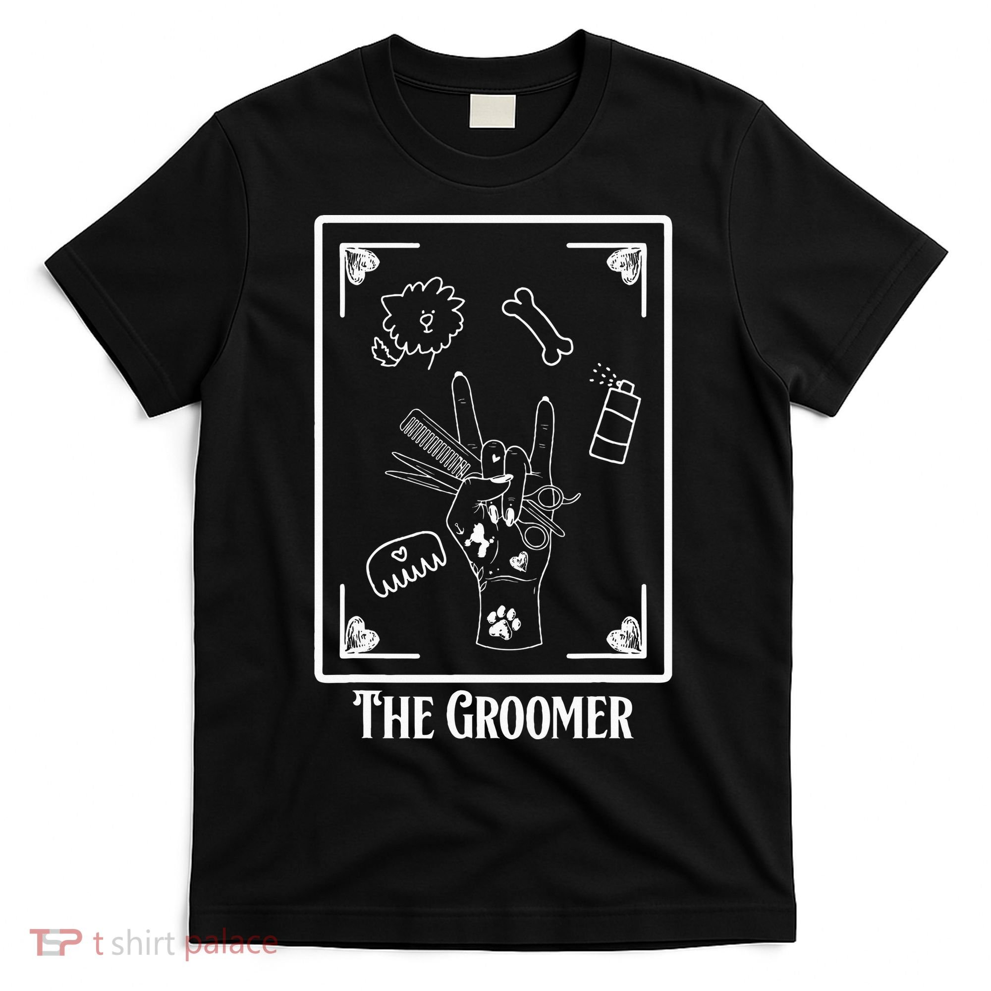 The Groomer Tarot Card Pet Dog Groomer Apparel Gift For T-Shirt