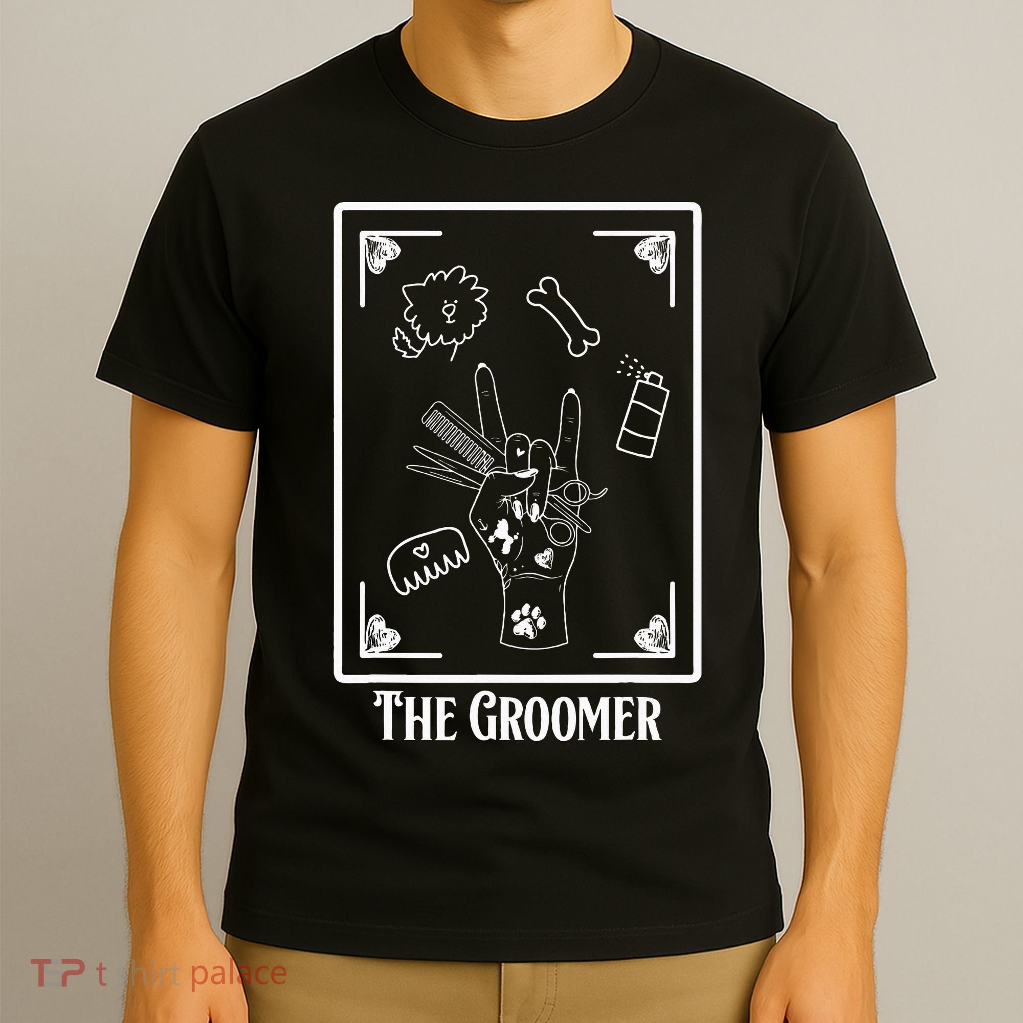 The Groomer Tarot Card Pet Dog Groomer Apparel Gift For T-Shirt