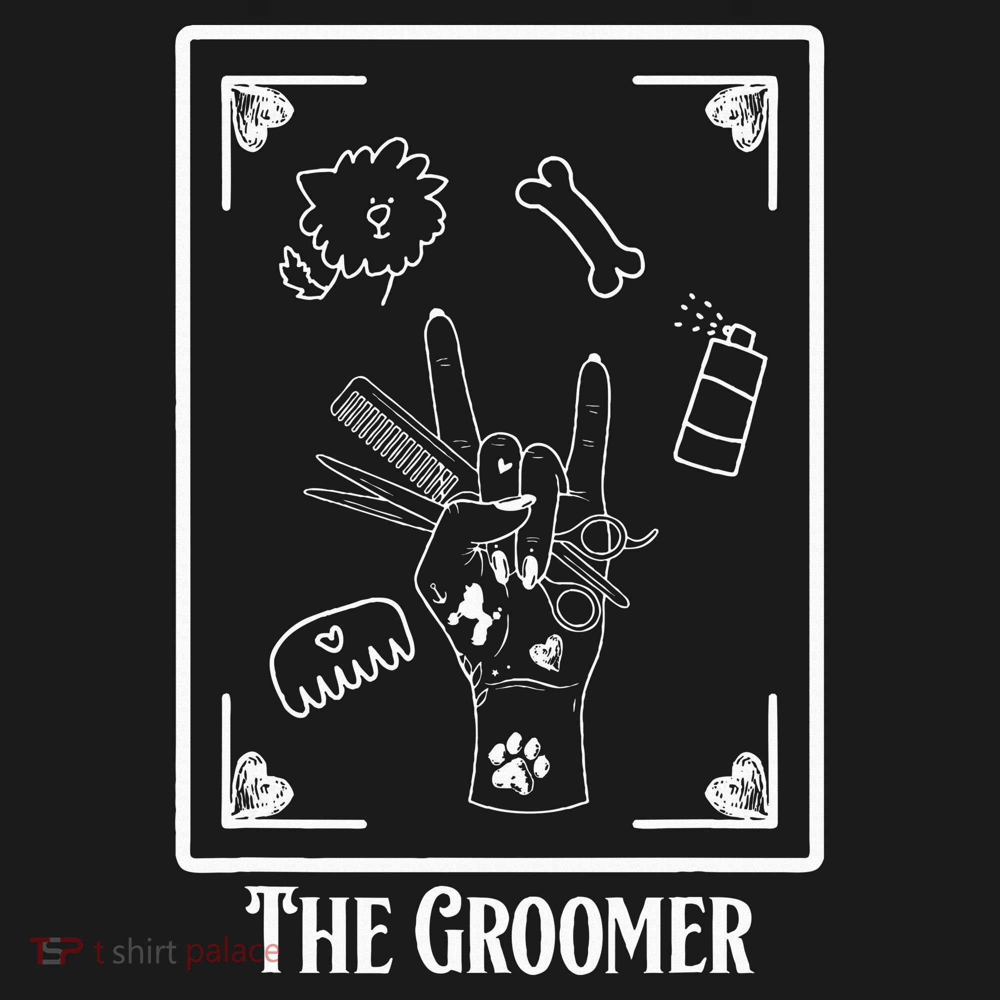 The Groomer Tarot Card Pet Dog Groomer Apparel Gift For Coaster
