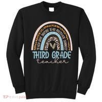 Third Grade Teacher Leopard Rainbow Sweatshirt thumb 0