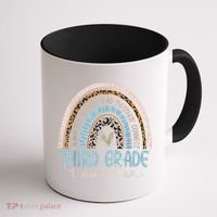 Third Grade Teacher Leopard Rainbow Coffee Mug thumb 1