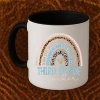 Third Grade Teacher Leopard Rainbow Coffee Mug thumb 2