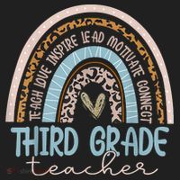 Third Grade Teacher Leopard Rainbow Tumbler thumb 3