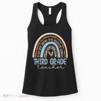 Third Grade Teacher Leopard Rainbow Women's Tank Top thumb 0