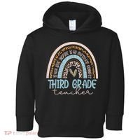 Third Grade Teacher Leopard Rainbow Toddler Hoodie thumb 0