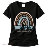 Third Grade Teacher Leopard Rainbow Women's T-Shirt thumb 0