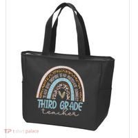 Third Grade Teacher Leopard Rainbow Tote Bag thumb 3