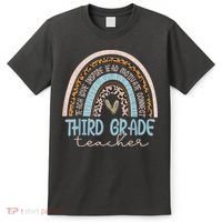 Third Grade Teacher Leopard Rainbow T-Shirt thumb 0