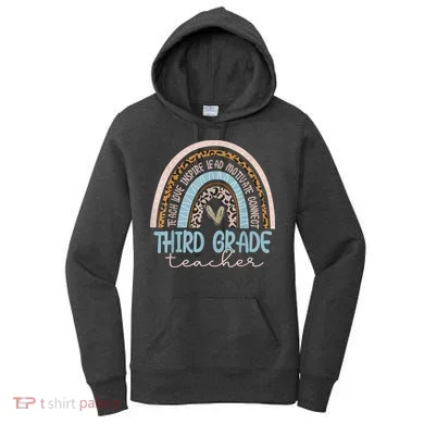 Third Grade Teacher Leopard Rainbow Women's Hoodie