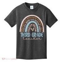 Third Grade Teacher Leopard Rainbow Kids T-Shirt thumb 0