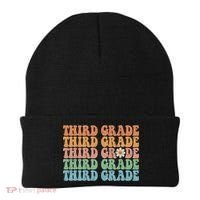 Third Grade Teacher Leopard Rainbow 3rd Grade Teacher Funny Meaningful Gift Beanie thumb 0