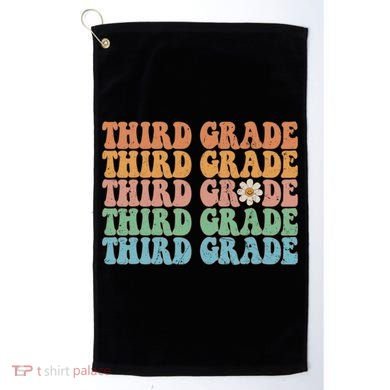 Third Grade Teacher Leopard Rainbow 3rd Grade Teacher Funny Meaningful Gift Golf Towel