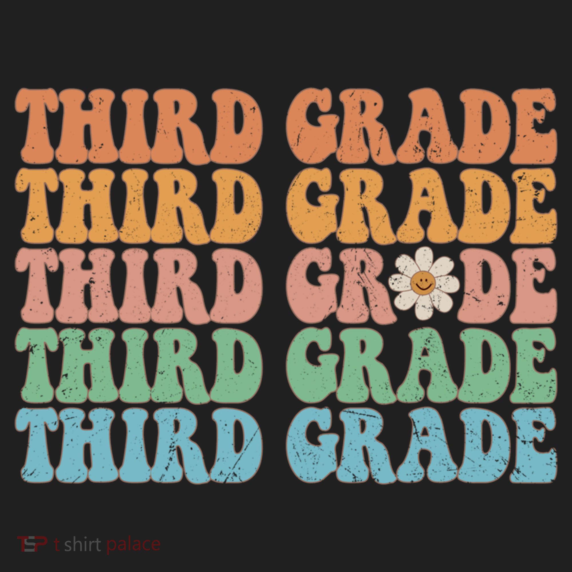 Third Grade Teacher Leopard Rainbow 3rd Grade Teacher Funny Meaningful Gift Golf Towel