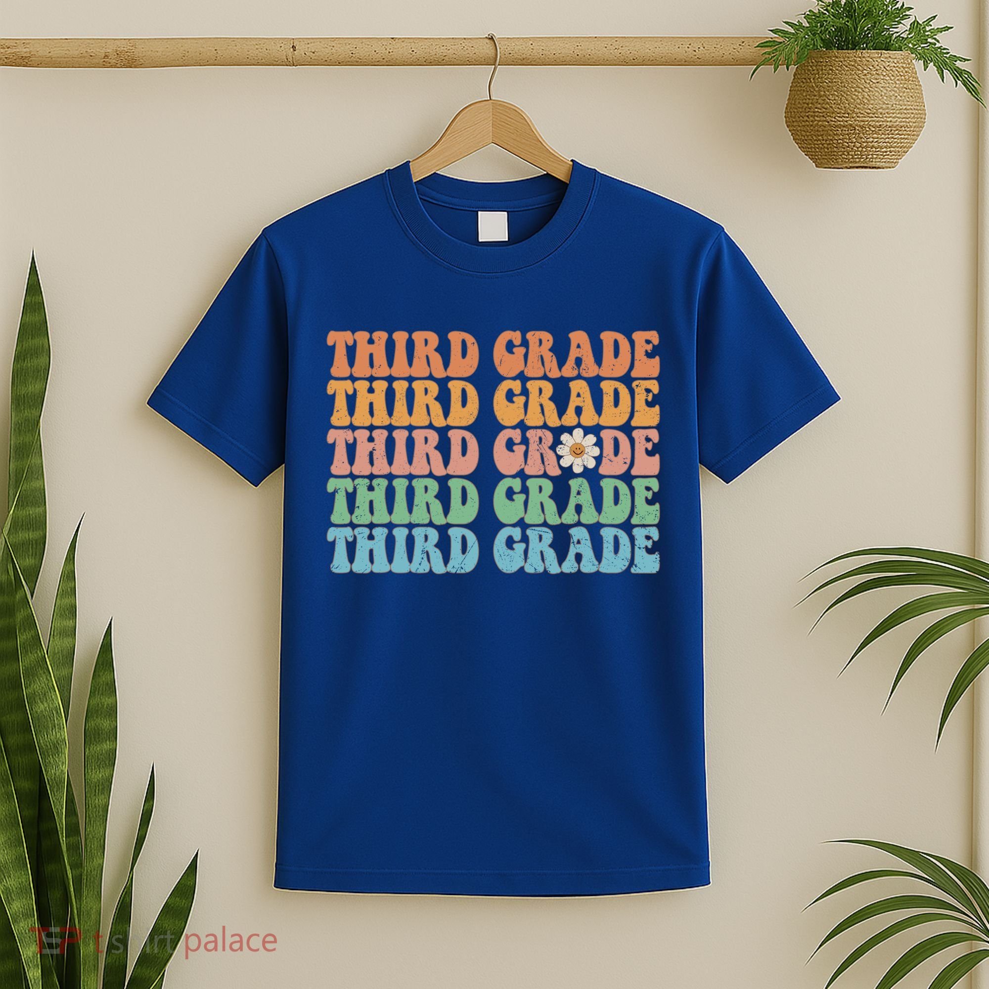 Third Grade Teacher Leopard Rainbow 3rd Grade Teacher Funny Meaningful Gift T-Shirt